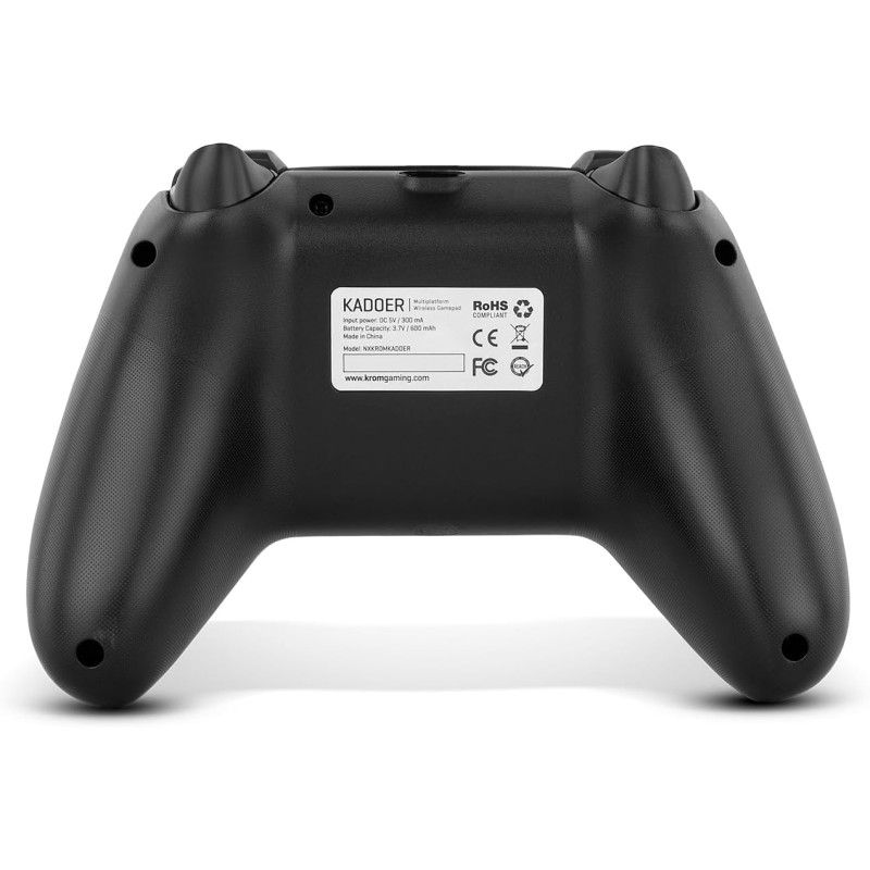 KROM KADOER - Telecomando wireless Bluetooth 5.0, 15 pulsanti, 4 livelli di doppia vibrazione, 187 grammi, indicatore LED del livello della batteria, compatibile con PC/Switch/Switch 2/iOS/Android