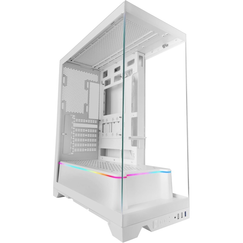 Mars Gaming MC-PRISMA, Case Gaming ATX, Triplo Vetro Temperato Continuo Senza Cornici, Illuminazione ARGB Frontale e Laterale, Doppia Camera, Supporto Raffreddamento Liquido fino a 360mm, Bianco Mars Gaming MC-PRISMA, Case Gaming ATX, Triplo Vetro Temperato Continuo Senza Cornici, Illuminazione ARGB Frontale e Laterale, Doppia Camera, Supporto Raffreddamento Liquido fino a 360mm, Bianco