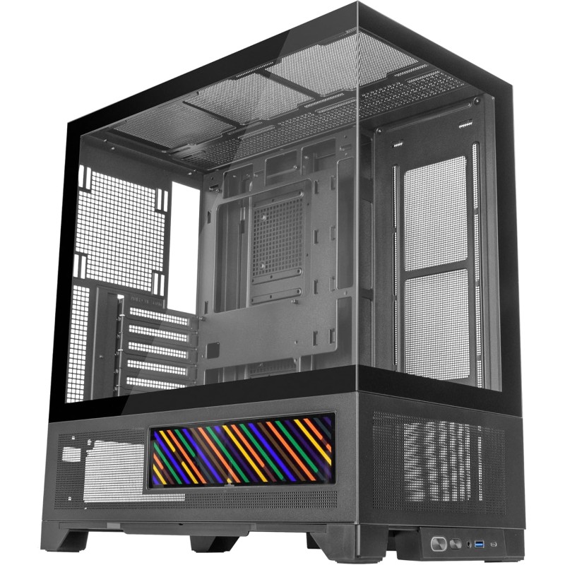 Mars Gaming MC-LCDX, Case Gaming ATX, Schermo IPS 9.16" e Connessione HDMI, Vetro Temperato Continuo, Pannello Inferiore Full Mesh, Doppia Camera, Supporto Raffreddamento Liquido fino a 360mm, Nero Mars Gaming MC-LCDX, Case Gaming ATX, Schermo IPS 9.16" e Connessione HDMI, Vetro Temperato Continuo, Pannello Inferiore Full Mesh, Doppia Camera, Supporto Raffreddamento Liquido fino a 360mm, Nero