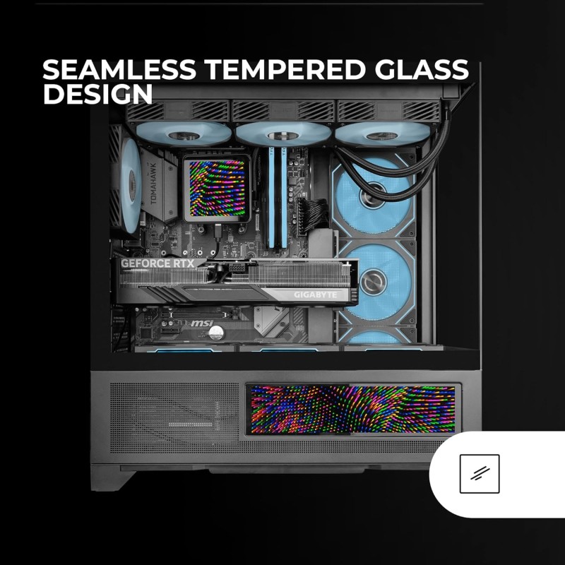 Mars Gaming MC-LCDX, Case Gaming ATX, Schermo IPS 9.16" e Connessione HDMI, Vetro Temperato Continuo, Pannello Inferiore Full Mesh, Doppia Camera, Supporto Raffreddamento Liquido fino a 360mm, Nero Mars Gaming MC-LCDX, Case Gaming ATX, Schermo IPS 9.16" e Connessione HDMI, Vetro Temperato Continuo, Pannello Inferiore Full Mesh, Doppia Camera, Supporto Raffreddamento Liquido fino a 360mm, Nero