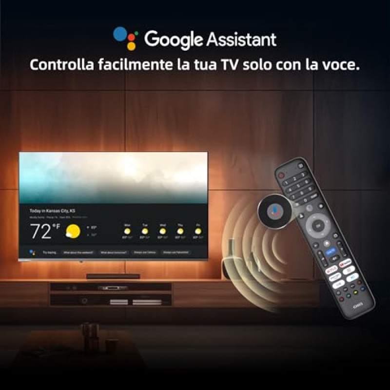 CHiQ 40QA10 QLED 40 Pollici Full HD HDR10|Audio Dolby|Chromecast Integrato|Triplo Tuner (DVB-C/T/T2/S/S2) | Nuovo Modello 2025 - 40''