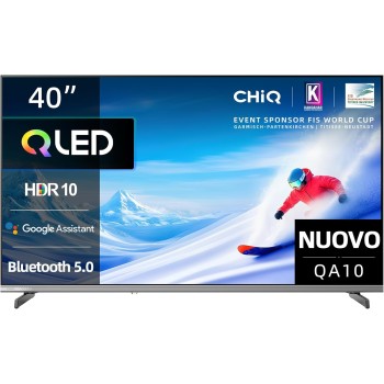 CHiQ 40QA10 QLED 40 Pollici Full HD HDR10|Audio Dolby|Chromecast Integrato|Triplo Tuner (DVB-C/T/T2/S/S2) | Nuovo Modello 2025 - 40''