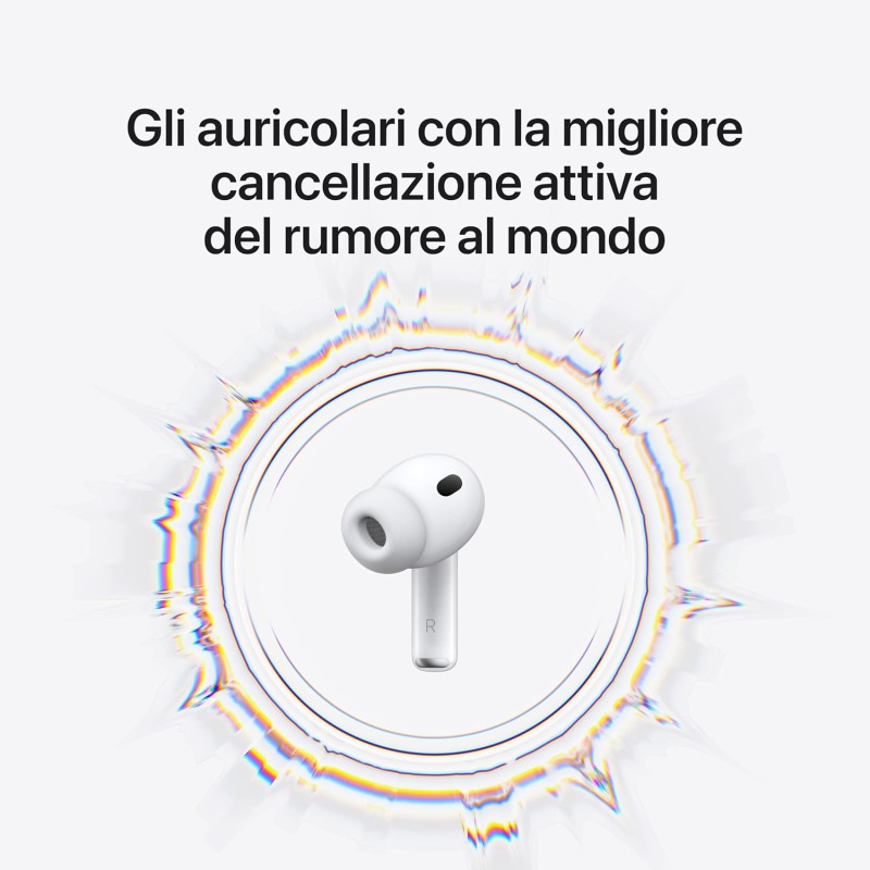 Apple AirPods Pro 3, Cancellazione attiva del rumore, Rilevamento della frequenza cardiaca, Cuffie Bluetooth, Audio spaziale, Suono ad alta fedeltà, Ricarica USB-C Apple AirPods Pro 3, Cancellazione attiva del rumore, Rilevamento della frequenza cardiaca, Cuffie Bluetooth, Audio spaziale, Suono ad alta fedeltà, Ricarica USB-C