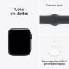Apple Watch SE 3 GPS, Cassa 44 mm in alluminio mezzanotte con Cinturino Sport mezzanotte - M/L - cassa 44 mm Mezzanotte