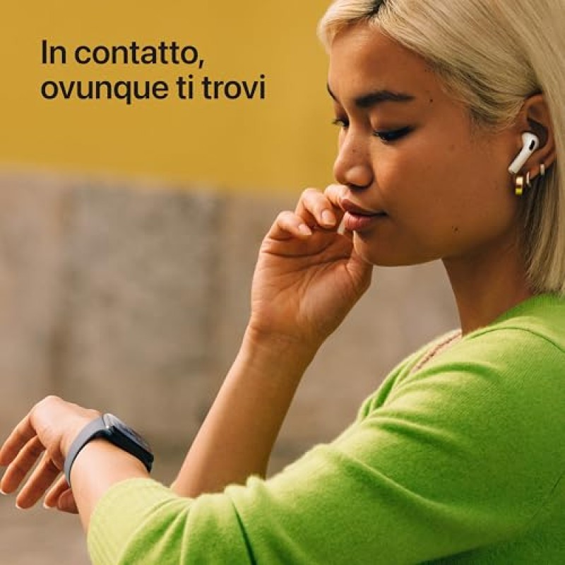 Apple Watch SE 3 GPS, Cassa 44 mm in alluminio mezzanotte con Cinturino Sport mezzanotte - M/L - cassa 44 mm Mezzanotte
