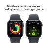 Apple Watch SE 3 GPS, Cassa 40 mm in alluminio mezzanotte con Cinturino Sport mezzanotte - S/M - cassa 40 mm Mezzanotte
