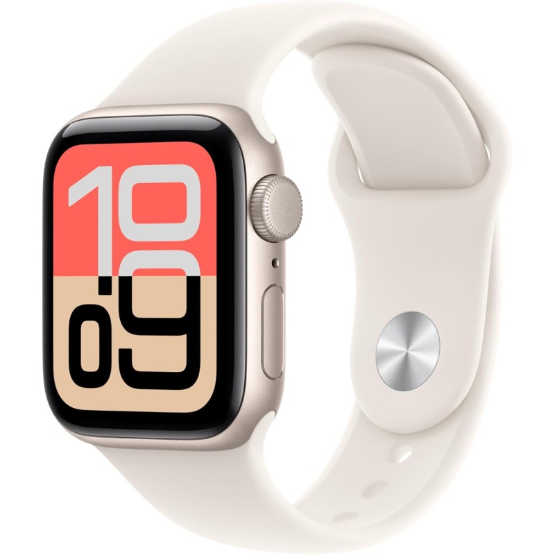 Apple Watch SE 3 GPS, Cassa 40 mm in alluminio galassia con Cinturino Sport galassia - S/M - cassa 40 mm Galassia