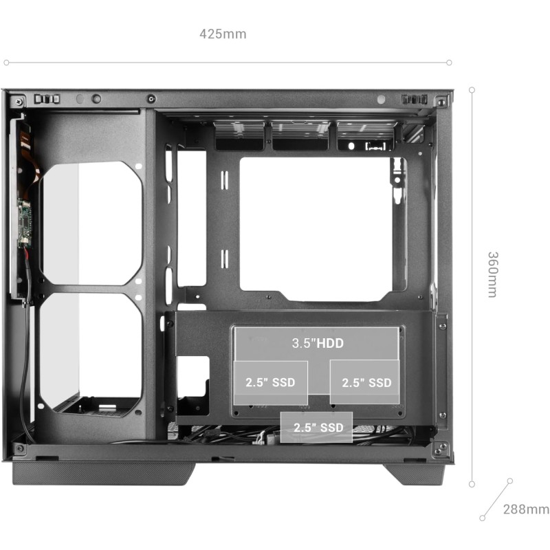 Mars Gaming MC-MIRAGE, Case Gaming ATX, Schermo LCD IPS 7,2” Personalizzabile, Vetro Temperato Continuo Frontale e Laterale, Struttura Doppia Camera, Supporto Raffreddamento Liquido fino 360mm, Nero Mars Gaming MC-MIRAGE, Case Gaming ATX, Schermo LCD IPS 7,2” Personalizzabile, Vetro Temperato Continuo Frontale e Laterale, Struttura Doppia Camera, Supporto Raffreddamento Liquido fino 360mm, Nero