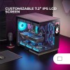 Mars Gaming MC-MIRAGE, Case Gaming ATX, Schermo LCD IPS 7,2” Personalizzabile, Vetro Temperato Continuo Frontale e Laterale, Struttura Doppia Camera, Supporto Raffreddamento Liquido fino 360mm, Nero Mars Gaming MC-MIRAGE, Case Gaming ATX, Schermo LCD IPS 7,2” Personalizzabile, Vetro Temperato Continuo Frontale e Laterale, Struttura Doppia Camera, Supporto Raffreddamento Liquido fino 360mm, Nero