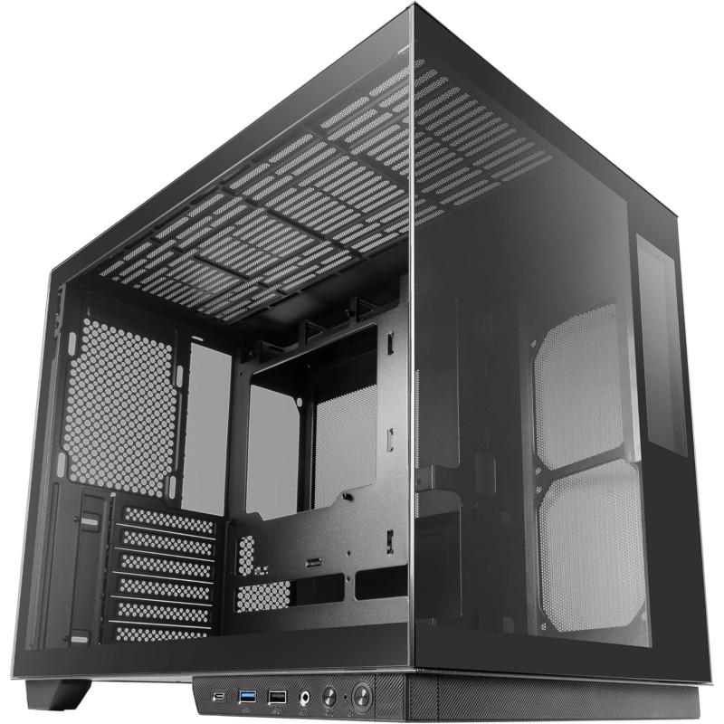 Mars Gaming MC-MIRAGE, Case Gaming ATX, Schermo LCD IPS 7,2” Personalizzabile, Vetro Temperato Continuo Frontale e Laterale, Struttura Doppia Camera, Supporto Raffreddamento Liquido fino 360mm, Nero Mars Gaming MC-MIRAGE, Case Gaming ATX, Schermo LCD IPS 7,2” Personalizzabile, Vetro Temperato Continuo Frontale e Laterale, Struttura Doppia Camera, Supporto Raffreddamento Liquido fino 360mm, Nero