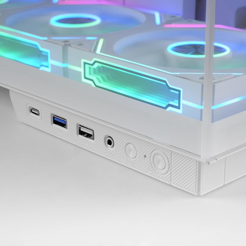 Mars Gaming MC-MIRAGE, Case Gaming ATX, Schermo LCD IPS 7,2” Personalizzabile, Vetro Temperato Continuo Frontale e Laterale, Struttura Doppia Camera, Supporto Raffreddamento Liquido fino 360mm, Bianco Mars Gaming MC-MIRAGE, Case Gaming ATX, Schermo LCD IPS 7,2” Personalizzabile, Vetro Temperato Continuo Frontale e Laterale, Struttura Doppia Camera, Supporto Raffreddamento Liquido fino 360mm, Bianco