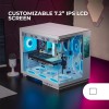 Mars Gaming MC-MIRAGE, Case Gaming ATX, Schermo LCD IPS 7,2” Personalizzabile, Vetro Temperato Continuo Frontale e Laterale, Struttura Doppia Camera, Supporto Raffreddamento Liquido fino 360mm, Bianco Mars Gaming MC-MIRAGE, Case Gaming ATX, Schermo LCD IPS 7,2” Personalizzabile, Vetro Temperato Continuo Frontale e Laterale, Struttura Doppia Camera, Supporto Raffreddamento Liquido fino 360mm, Bianco