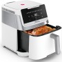Moulinex Easy Fry Silence 7L, Friggitrice ad Aria Silenziosa XXL, Fino a 8 Persone, 10 Modalità, con Sistema Genius e Griglia di Cottura Regolabile, Colore Bianco, EZ8421
