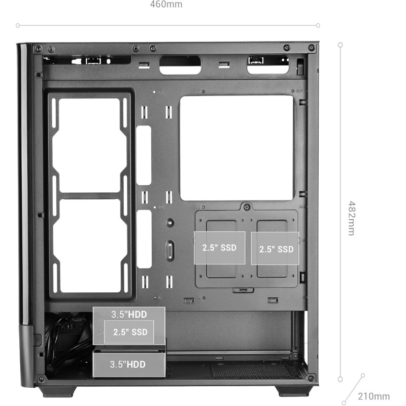 Mars Gaming MC-LCDPRO Case Gaming ATX Schermo LCD IPS 7.2" Personalizzabile Vetro Temperato Curvo Frontale e Laterale Struttura a Doppia Camera Supporto Raffreddamento a Liquido fino a 360mm Nero Mars Gaming MC-LCDPRO Case Gaming ATX Schermo LCD IPS 7.2" Personalizzabile Vetro Temperato Curvo Frontale e Laterale Struttura a Doppia Camera Supporto Raffreddamento a Liquido fino a 360mm Nero