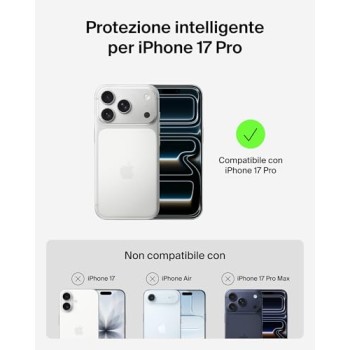 Belkin SheerForce Grip Cover per iPhone 17 Pro Compatibile con MagSafe, Design Sottile con Linee Laterali Antiscivolo, Custodia Bumper per iPhone, Magnetica, Trasparente e Anti-urto, Blu - iPhone 17 Pro Blu