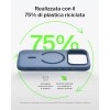 Belkin SheerForce Grip Cover per iPhone 17 Pro Compatibile con MagSafe, Design Sottile con Linee Laterali Antiscivolo, Custodia Bumper per iPhone, Magnetica, Trasparente e Anti-urto, Blu - iPhone 17 Pro Blu