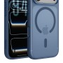 Belkin SheerForce Grip Cover per iPhone 17 Pro Compatibile con MagSafe, Design Sottile con Linee Laterali Antiscivolo, Custodia Bumper per iPhone, Magnetica, Trasparente e Anti-urto, Blu - iPhone 17 Pro Blu