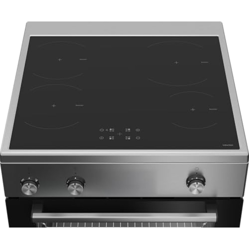 Beko FBE69100X Cucina a Libera Installazione 60x60 cm, Piano a Induzione 4 Zone, Forno Multifunzione 72 L Classe A, Inox, HidroClean Beko FBE69100X Cucina a Libera Installazione 60x60 cm, Piano a Induzione 4 Zone, Forno Multifunzione 72 L Classe A, Inox, HidroClean