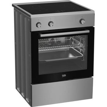 Beko FBE69100X Cucina a Libera Installazione 60x60 cm, Piano a Induzione 4 Zone, Forno Multifunzione 72 L Classe A, Inox, HidroClean