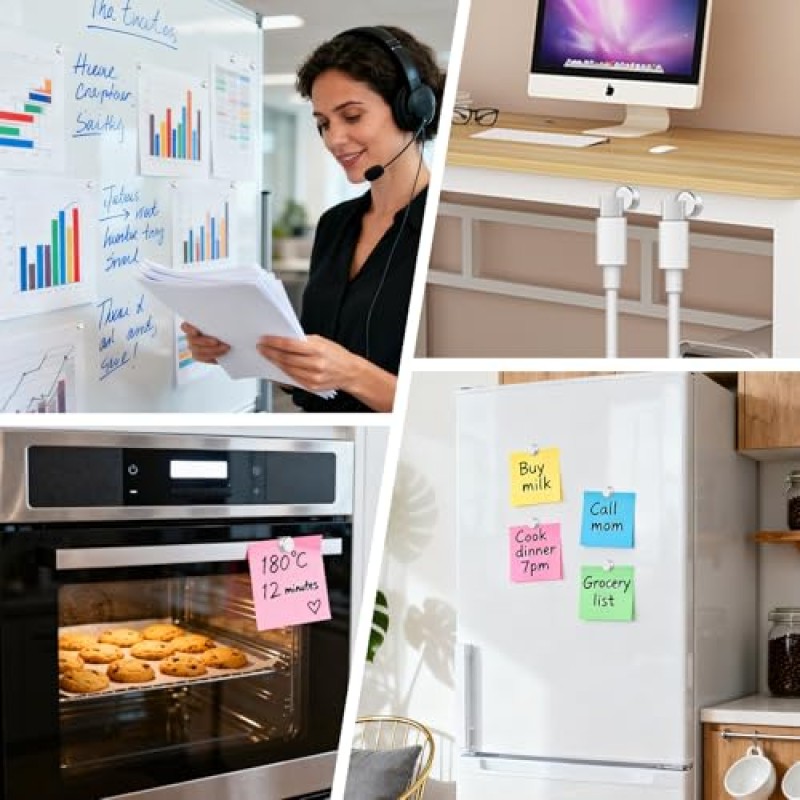 Oderra Calamite Magnetiche Potenti, Magneti al Neodimio 6x3 mm per Lavagna Magnetica - 60 Pezzi for Lavagna Bianca, Frigorifero, Bacheca Magnetica e Fai Da Te - 6x3mm Argento