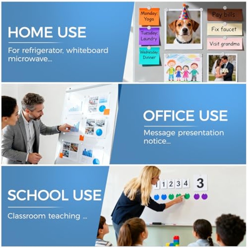 Oderra Calamite Magnetiche Potenti, Magneti al Neodimio 6x3 mm per Lavagna Magnetica - 60 Pezzi for Lavagna Bianca, Frigorifero, Bacheca Magnetica e Fai Da Te - 6x3mm Argento