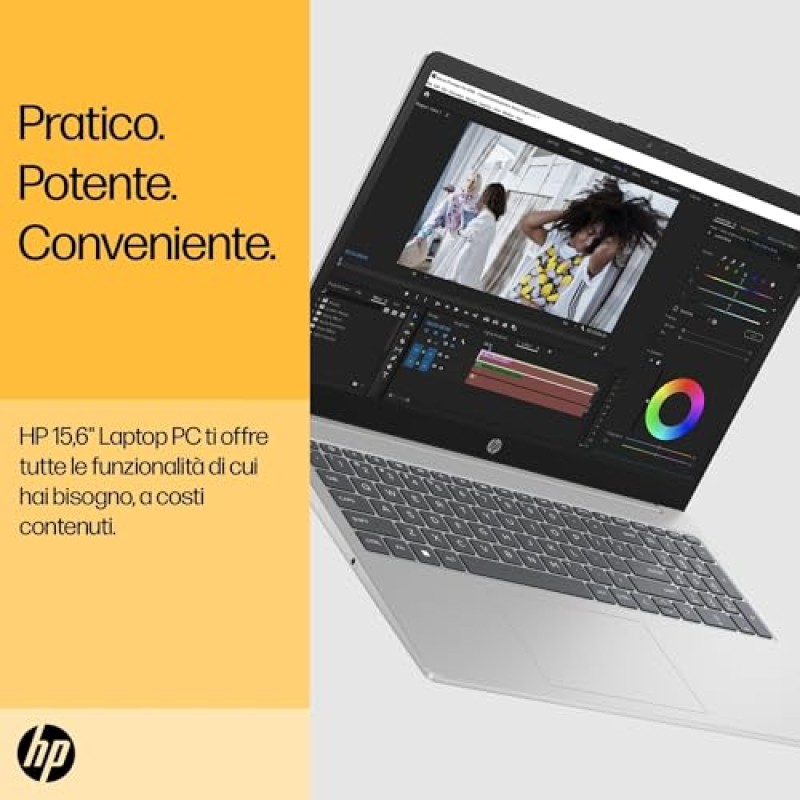 HP Laptop 15-fc0021sl, PC Portatile 15", Display FHD, Notebook, (AMD Ryzen 7 7730U, RAM 16GB, SSD 1TB, Windows 11), Computer Portatile, Uso quotidiano, Tastiera Italiana, QWERTY, Argento - Argento HP Laptop 15-fc0021sl, PC Portatile 15", Display FHD, Notebook, (AMD Ryzen 7 7730U, RAM 16GB, SSD 1TB, Windows 11), Computer Portatile, Uso quotidiano, Tastiera Italiana, QWERTY, Argento - Argento