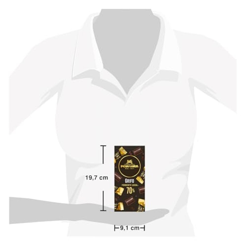 PERUGINA Grifo Fondente 70% Cioccolatini Fondenti Sacchetto 180g (Confezione da 4)