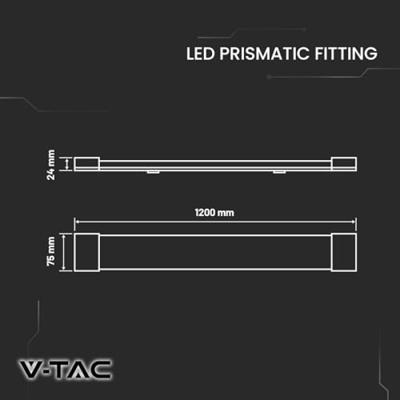 V-TAC 2x Plafoniera LED Lineare da Soffitto 120 CM - 40W - Chip Samsung - Lampada Rettangolare 4800 Lumen - IP20 per Parete, Garage, Negozio, Magazzino - Plafoniere Tubo - Luce Naturale 4000K - Bianco Naturale