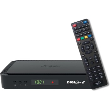 DIGIQUEST Decoder tivùsat COMBO 4K Q99 | Satellitare + Terrestre | HbbTV interattivo | HEVC Main 10 | Registrazione attivabile | Telecomando 2in1 | Smartcard inclusa | Pronto sistema Merlin - Tivùsat Q99 4K
