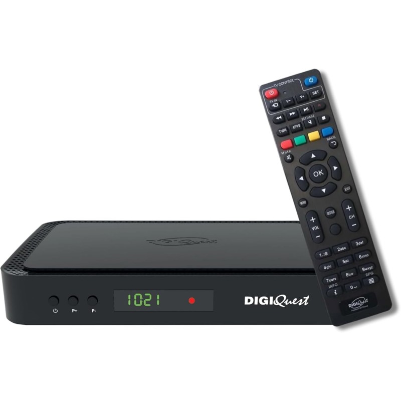 DIGIQUEST Decoder tivùsat COMBO 4K Q99 | Satellitare + Terrestre | HbbTV interattivo | HEVC Main 10 | Registrazione attivabile | Telecomando 2in1 | Smartcard inclusa | Pronto sistema Merlin - Tivùsat Q99 4K
