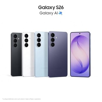 Samsung Galaxy S26 con Galaxy Buds4, Smartphone AI con 3 anni di Garanzia, 256GB, 4300 mAh, Black, Auricolari open-type True Wireless Black - 256GB Black
