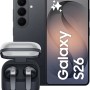 Samsung Galaxy S26 con Galaxy Buds4, Smartphone AI con 3 anni di Garanzia, 256GB, 4300 mAh, Black, Auricolari open-type True Wireless Black - 256GB Black