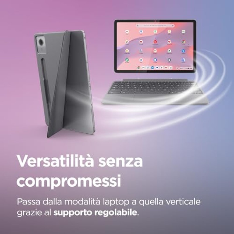 Lenovo Duet Chromebook 11” Touch IPS, Memoria 128GB, RAM 8GB, Chrome OS, Folio Stand e Tastiera inclusi, Notebook e Tablet Convertibile per Studio e Lavoro, MediaTek Kompanio 838 Lenovo Duet Chromebook 11” Touch IPS, Memoria 128GB, RAM 8GB, Chrome OS, Folio Stand e Tastiera inclusi, Notebook e Tablet Convertibile per Studio e Lavoro, MediaTek Kompanio 838