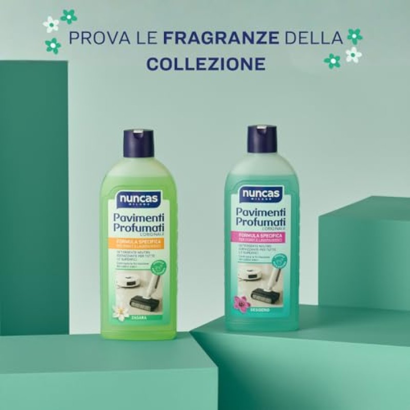 Nuncas Pavimenti Profumati Detergente Pavimenti - Formula Specifica per Robot e Lavapavimenti - Desiderio - Multipack - Confezione da 3 x 500 ml Nuncas Pavimenti Profumati Detergente Pavimenti - Formula Specifica per Robot e Lavapavimenti - Desiderio - Multipack - Confezione da 3 x 500 ml