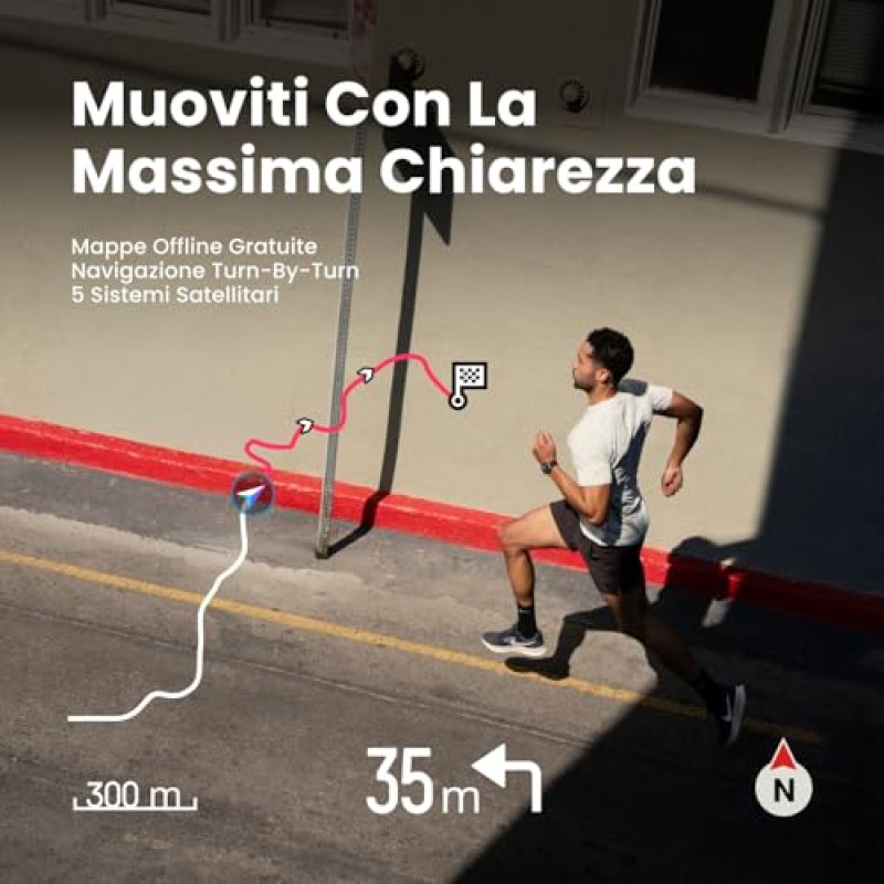 Amazfit Bip Max 50mm Smartwatch, Display AMOLED da 2.07", Autonomia fino a 20GG, GPS, 4GB, Mappe Offline, Fitness Tracker, Hybrid Training, 150+ Modalità Sportive, HYROX, 5 ATM per Android e iPhone - Argento