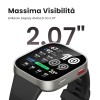 Amazfit Bip Max 50mm Smartwatch, Display AMOLED da 2.07", Autonomia fino a 20GG, GPS, 4GB, Mappe Offline, Fitness Tracker, Hybrid Training, 150+ Modalità Sportive, HYROX, 5 ATM per Android e iPhone - Argento