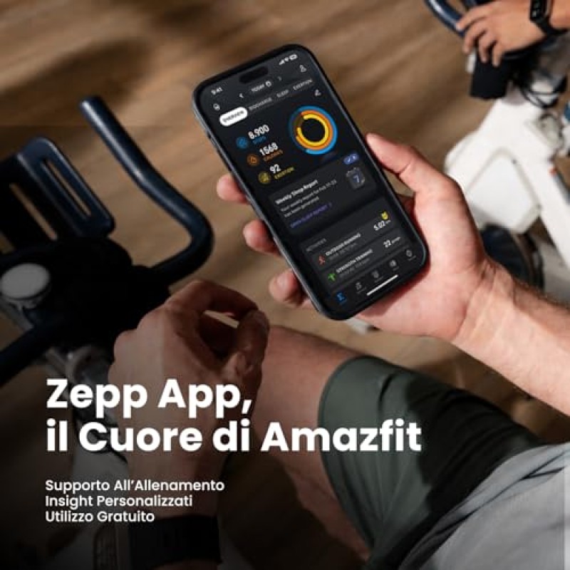 Amazfit Bip Max 50mm Smartwatch, Display AMOLED da 2.07", Autonomia fino a 20GG, GPS, 4GB, Mappe Offline, Fitness Tracker, Hybrid Training, 150+ Modalità Sportive, HYROX, 5 ATM per Android e iPhone - Argento